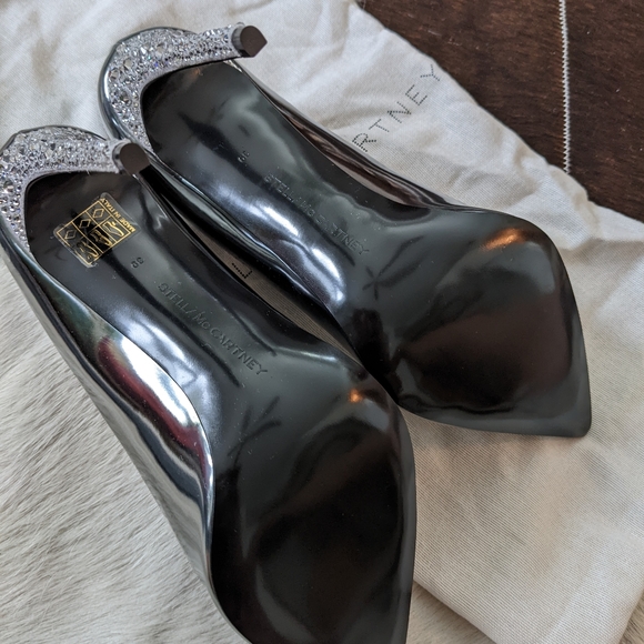 NWT Stella McCartney Crystal Stiletto Pumps - Picture 7 of 11